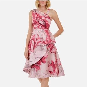 NWT Adrianna Papell Floral Jacquard Midi Dress